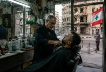 تصویر مستند و خبری از یک آرایشگاه قدیمی در بیروت به عنوان نماد بقا و پایداری در جریان بحران اقتصادی لبنان